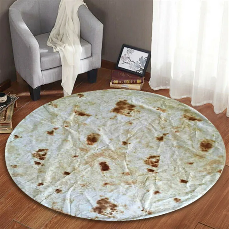 

Comfort Food Creations Burrito Wrap Blanket Round Bathroom carpet 60CM