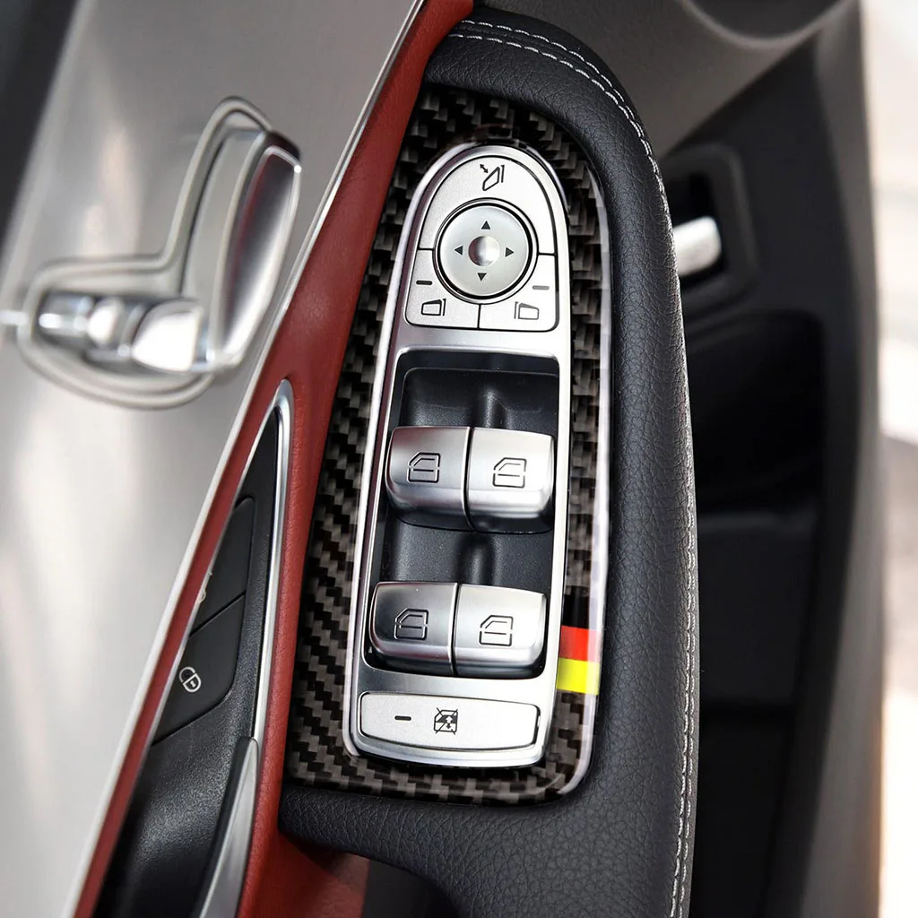 Для Mercedes C Class W205 GLC C180 C200 аксессуары углеродного волокна автомобильный оконный