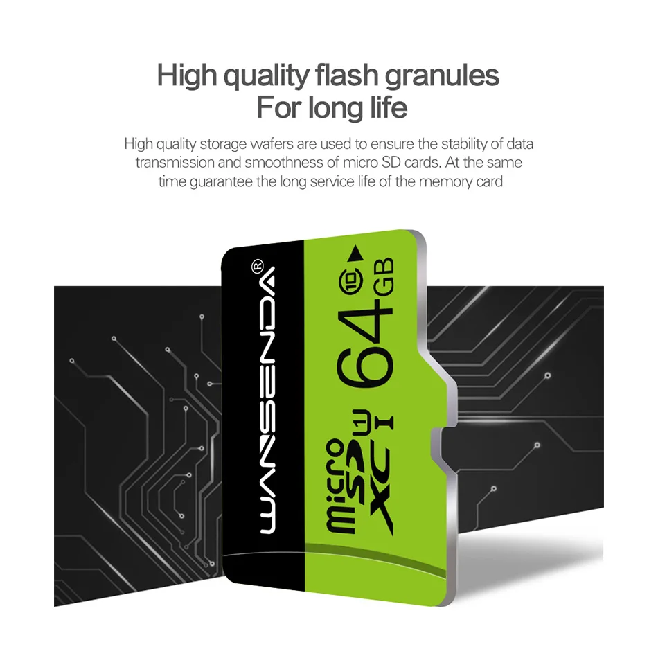 Wansenda карта памяти 128 Гб 64 ГБ 32 16 8 класс 10 Micro SD 4 6 TF для смартфона с бесплатным