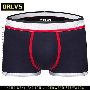 

ORLVS New Boxer Men Underwear Sexy Cotton Print Boxershort U Pouch Design Men Ropa Interior Shorts Man Underwear OR50
