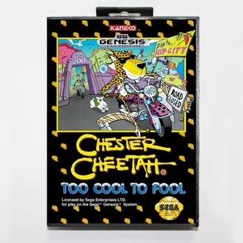 

16 bit Sega MD game Cartridge with Retail box - Chester Cheetah Too Cool to Fool game card for Megadrive Genesis system