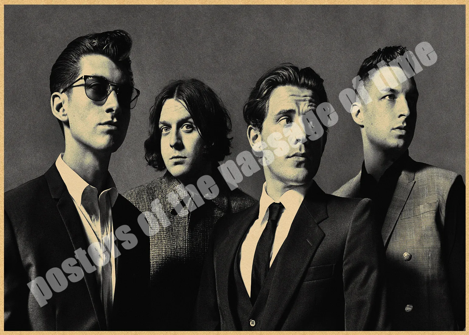 Arctic Monkeys Группа Музыка панк Рок Винтаж крафт-бумага плакат Бар стены стикеры дома декоративная живопись - Цвет: Золотой