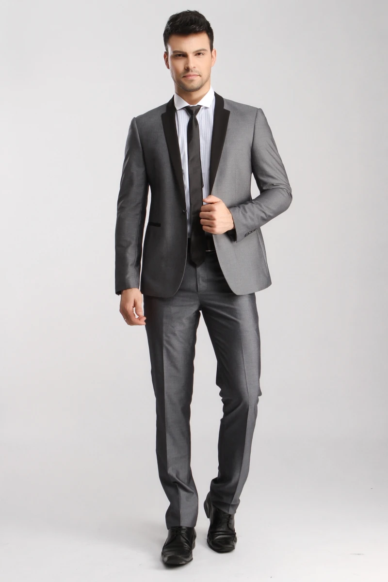 The-Newest-korean-tuxedo-men-suit-black-Gray-mens-tuxedo-suit-100-Wool ...