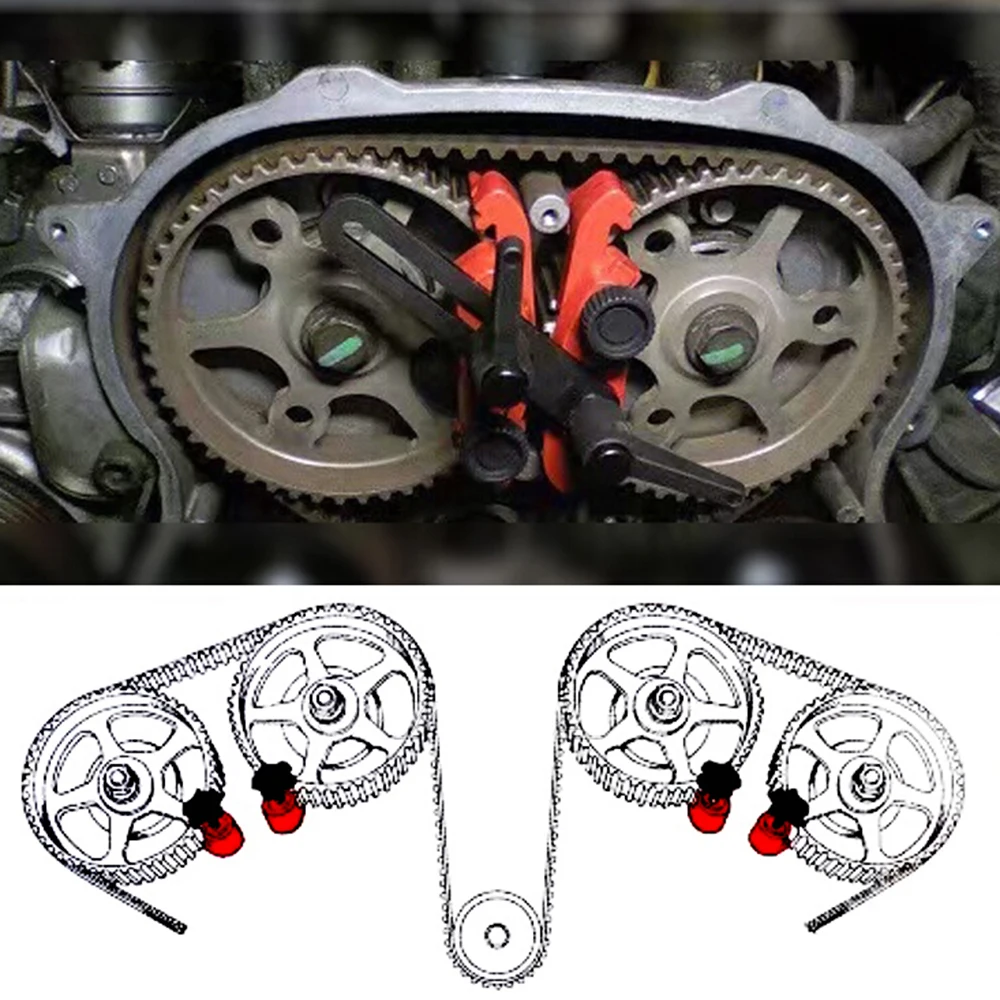 5 шт. Универсальный Кулачковый держатель замка распределительного вала автомобильный двигатель кулачок синхронизация набор инструментов ремонт автомобиля комбинированный костюм