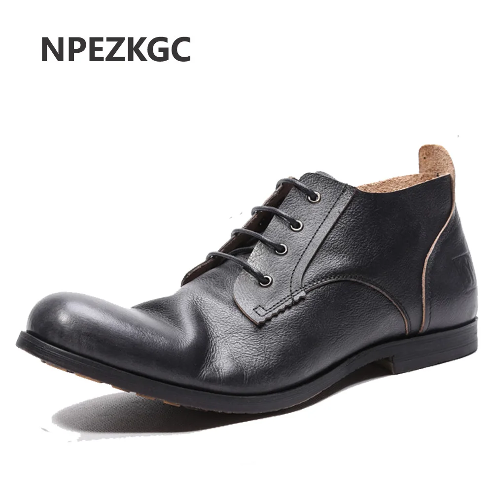 Npezkgc New Arrival Man Comfortable Shoes Men Genuine Leather