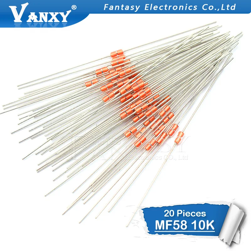 20 шт. терморезистор NTC MF58 3950 B 10K ohm 5%|10k ohm|ntc mf58thermal resistor |
