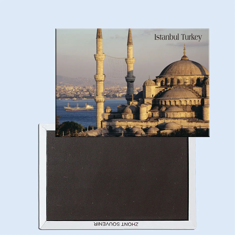 Голубая мечеть и Босфор, Дубай, Турция, магнит на холодильник, туристические сувениры, Креативные украшения для дома 24689