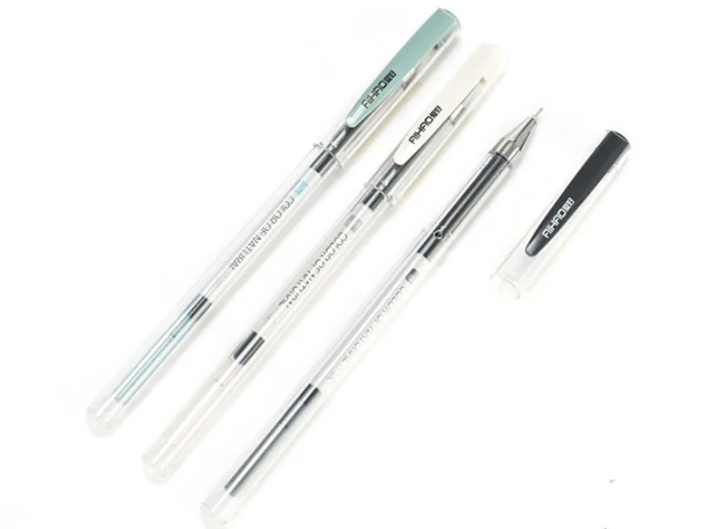 AIHAO бренд студенты в 0,5 мм все иглы фломастеры контракт нейтральный черный ручка на водной основе пера канцелярские Бесплатная доставка
