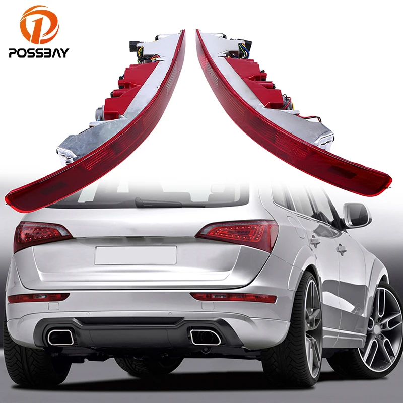 POSSBAY Red LED Light Rear Lower Bumper Tail Lights Reverse Stop Brake