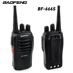 2 шт. Baofeng BF-666S портативная рация Портативный Радио BF-666s 5 Вт 16CH UHF 400-470 МГц BF 666 S коммуникатор передатчик трансивер