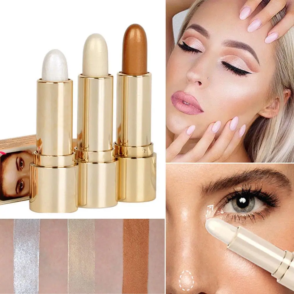 

Shimmer Highlight & Contour Stick Makeup Body Face Concealer Powder Cream Beauty