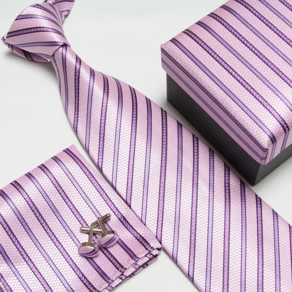 Мужская мода высокого качества захват набор галстуков галстуки запонки шелковые галстуки Запонки карманные носовой платок