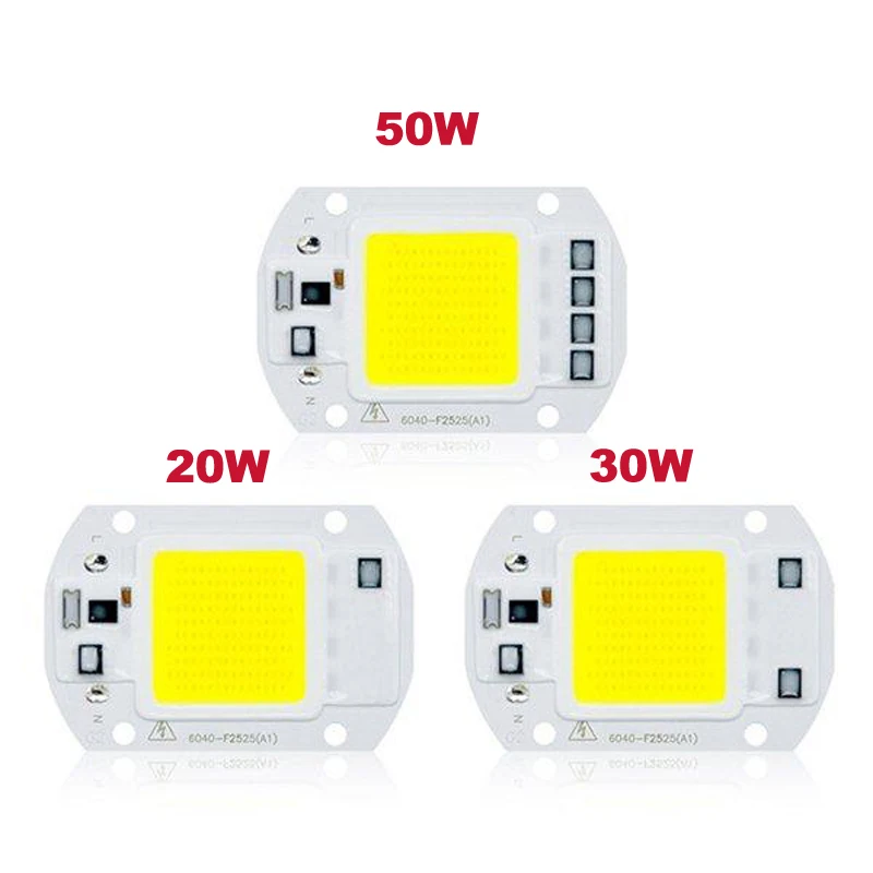5 шт./лот DIY COB LED чип 20 Вт 30 50 110 В 220 smart ic Driver Fit для Светодиодный прожектор spotlight |