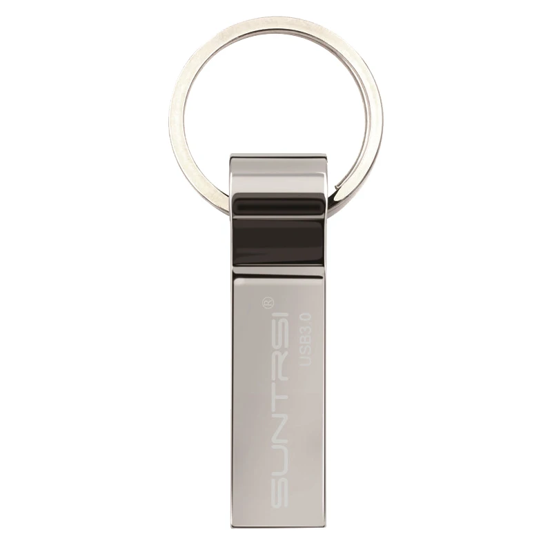 Suntrsi USB флеш-накопитель 8 ГБ/32 ГБ/16 ГБ 3,0 металлическая Флешка для ПК высокоскоростной флеш-накопитель 64 ГБ с кольцом для ключей - Цвет: silver