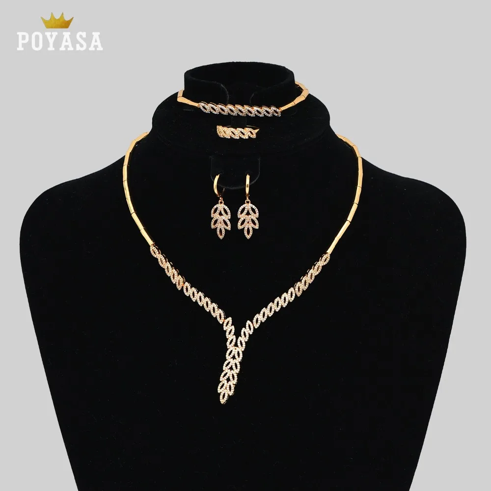 Dubai gold jewelry sets women fashion necklace fine jewelry sets