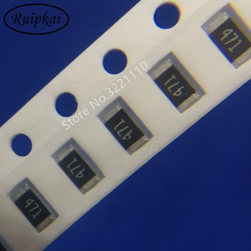 200pcs 1206 470r 470 Ohm Marking 471 Thick Film General Purpose Chip
