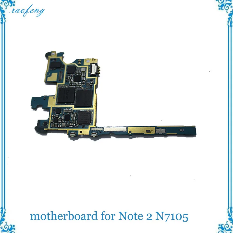 

High quality Motherboard For Samsung Galaxy Note 2 N7105 mainboard original Unlocked with chips logic board