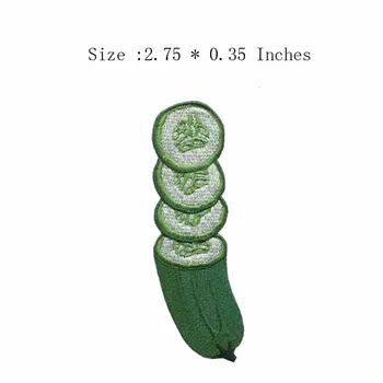

Cucumber Embroidery patch 0.35"wide /melon patch/ tailor/ricamo