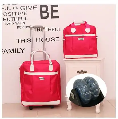 Женские дорожные сумки на колесиках, дорожные сумки на колесиках, наборы сумок для путешествий, нейлоновая сумка, большая вместительность, багаж на колесиках, чемоданы, сумки - Цвет: 2 pcs