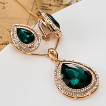 Boutique Peach Rhinestone Pendant Earring Jewelry sets Fine Costume Jewelry Fashion Perfect Wedding Jewellery sets Dubai Neclace