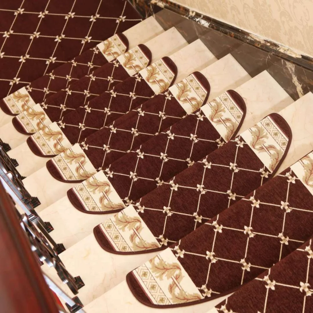 24X75CM European Jacquard Stairs Carpet Mat Anti-Slip Bathroom Carpet Hotel Stair Rug Home Entrance/Hallway Doormat Floor Rug 24X75CM European Jacquard Stairs Carpet Mat Anti-Slip Bathroom Carpet Hotel Stair Rug Home Entrance/Hallway Doormat Floor Rug