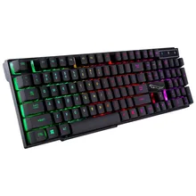 Wired Gaming Keyboard Ergonomic design 7 LED Color Backlight Backlit Teclado USB for Desktop Laptop Waterproof Black White Wired Gaming Keyboard Ergonomic design 7 LED Color Backlight Backlit Teclado USB for Desktop Laptop Waterproof Black White