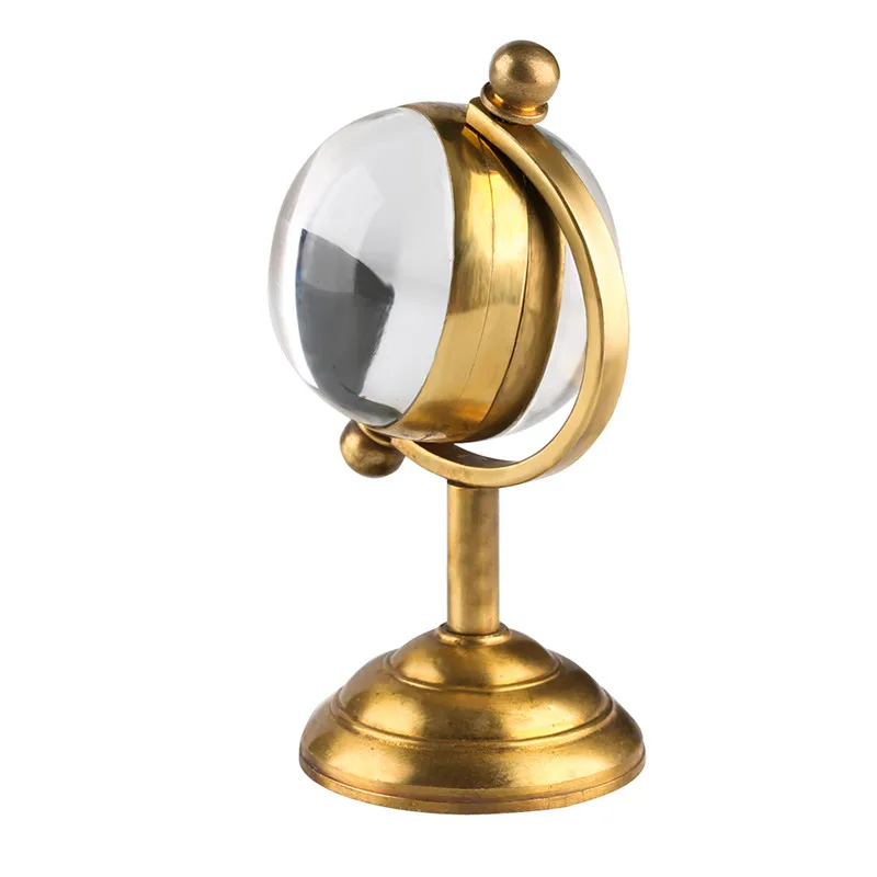 Уникальный вращающийся глобус золотые настольные часы для женщин для мужчин креативный подарок для карманные часы Медь настольные часы