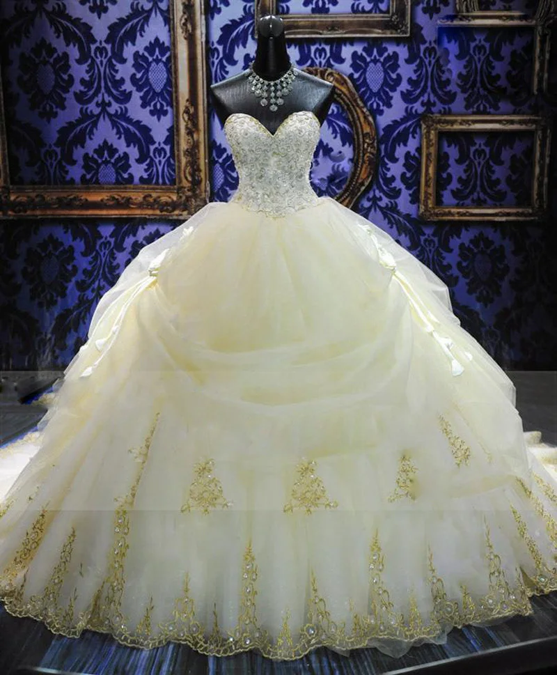 Великолепное Золотое бальное платье с вышивкой, винтажное длинное свадебное платье для матери невесты