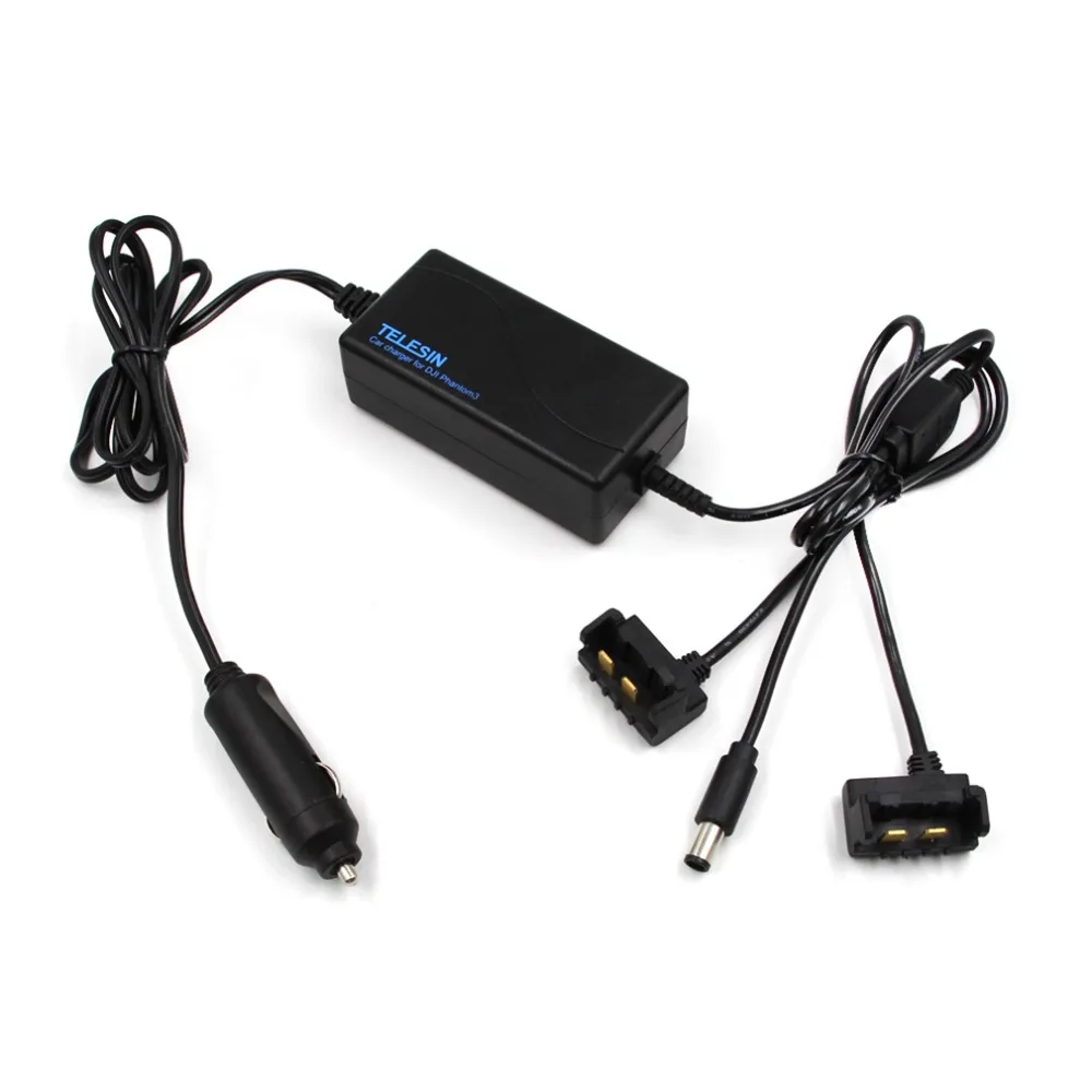  3 in 1 Car Charger 2-Channel Batteries and One Remote Control Car Charger for DJI Phantom 3 professional Quadcopter Drone 
