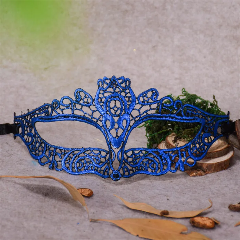 Lace Mask Halloween Party Metal Mask Cosplay Black Half Face Halloween Masks Adult Masquerade Masks Party for Women #F#40AT13 (5)