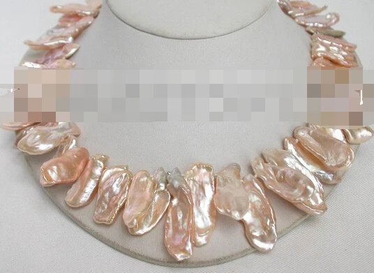 

0001530 RARE! HUGE Baroque pink Reborn Keshi pearls necklace
