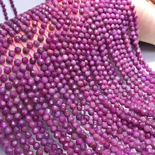 Свободные бусины красный рубин круглая огранка 4 мм природа для изготовления ювелирных изделий ожерелье 14 дюймов fppj оптом