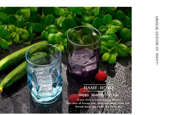 Креативная цветная прозрачная стеклянная домашняя термостойкая чайная чашка сока холодный напиток чашка романтические прозрачные вечерние пивные стеклянные