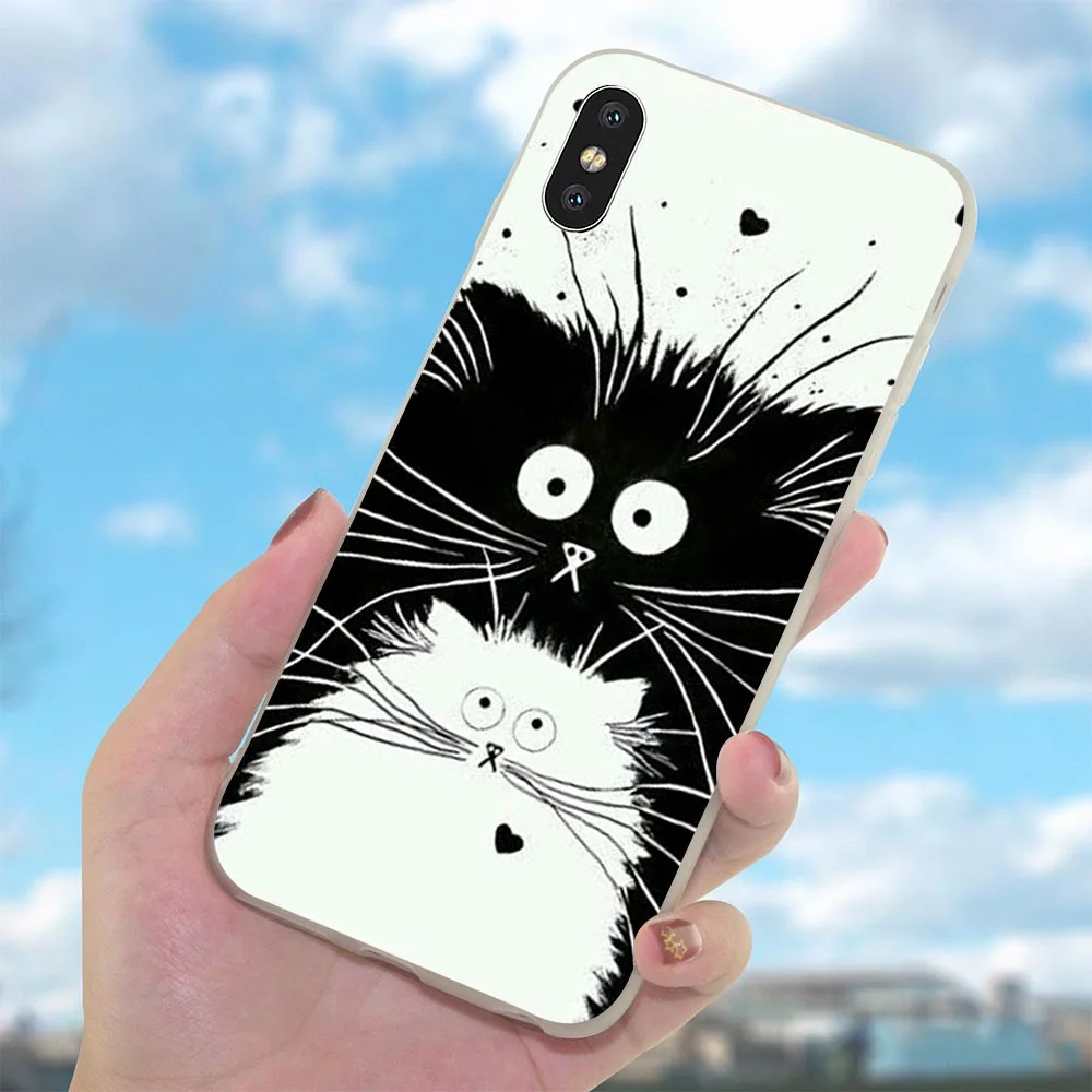 Чехол для iPhone 8 Plus Забавный ворс кошек панда кошка чехол 6S чехлы 7 6 X 5S SE Xs Max XR Чехлы