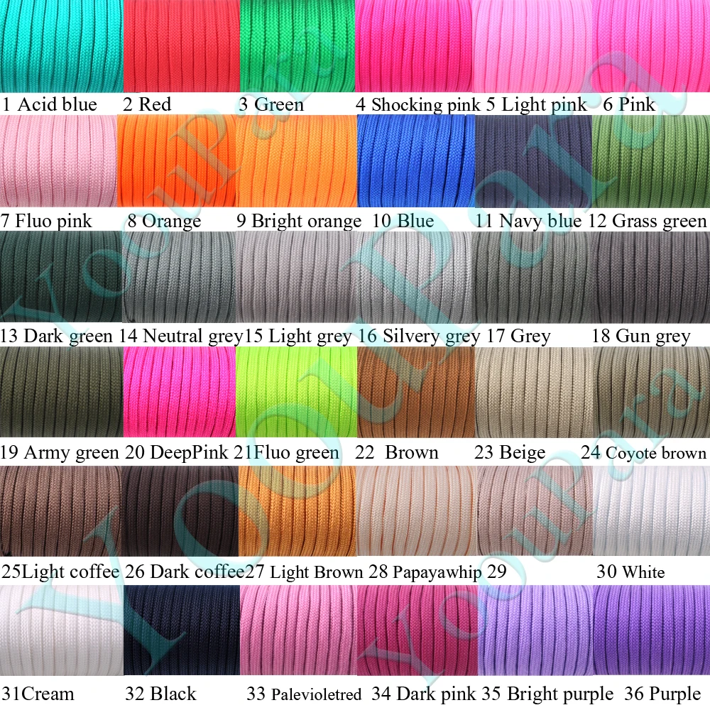 Cabo de Pára-quedas ao ar 550 tipo Cordão Atacado Carretéis 30 Pces Paracord Corda Mil Especificação 7 Strand Livre Cabo 100ft - * 3 High Quality Esporte e Lazer