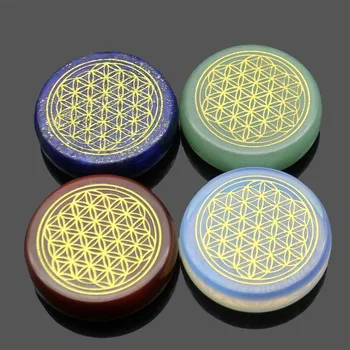 

Natural Amethyst Stone Quartz Crystal Pendant Pendulum Flower Of Life Pendants Chakra Suspension Healing