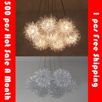 

Simple Hot Sale 1/3/5/7 Heads Aluminum Silver Ball Led pendant light Bedroom Living room Restaurant pendant light