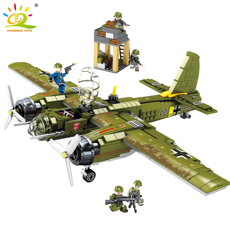 

559Pcs Combat Aircraft Model Building Blocks Compatible Legoingly Military Manned Aircraft Weapon Plane Toys Gifts For Children