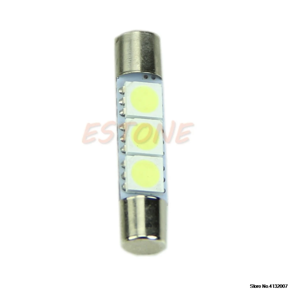1 шт. белый T6 5050 29 мм 3 SMD светодиодный светильник для автомобиля солнцезащитный
