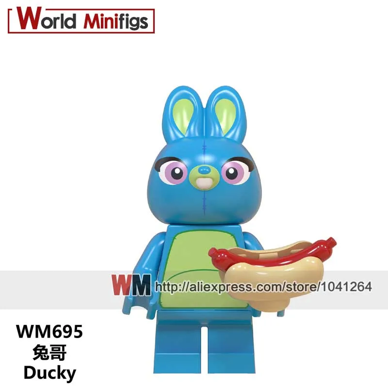 

Building Blocks Toy Story 4 Cartoon Characters Ducky Gaby Baby Pikachu Hugging Dragon Mazinkaiser Single Sale Model Children Toy