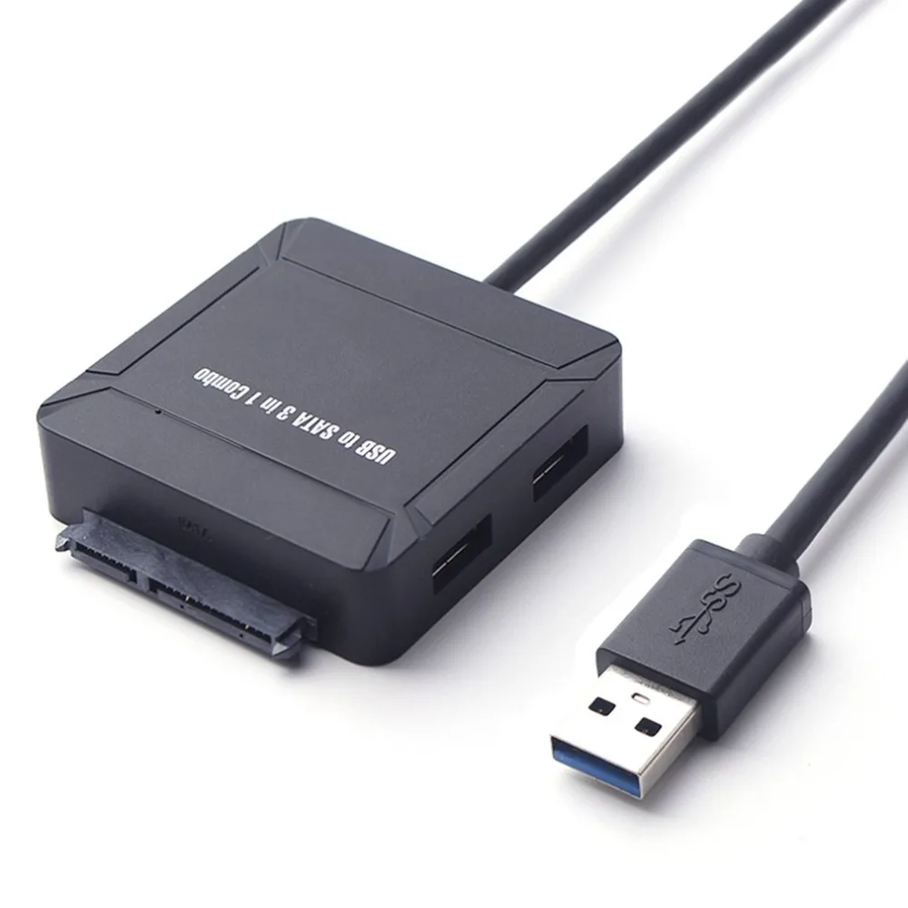 

2 Port USB HUB TF Card Reader Multifunction Splitter Combo High Speed USB3.0 to Sata HDD SSD Converter for PC Laptop