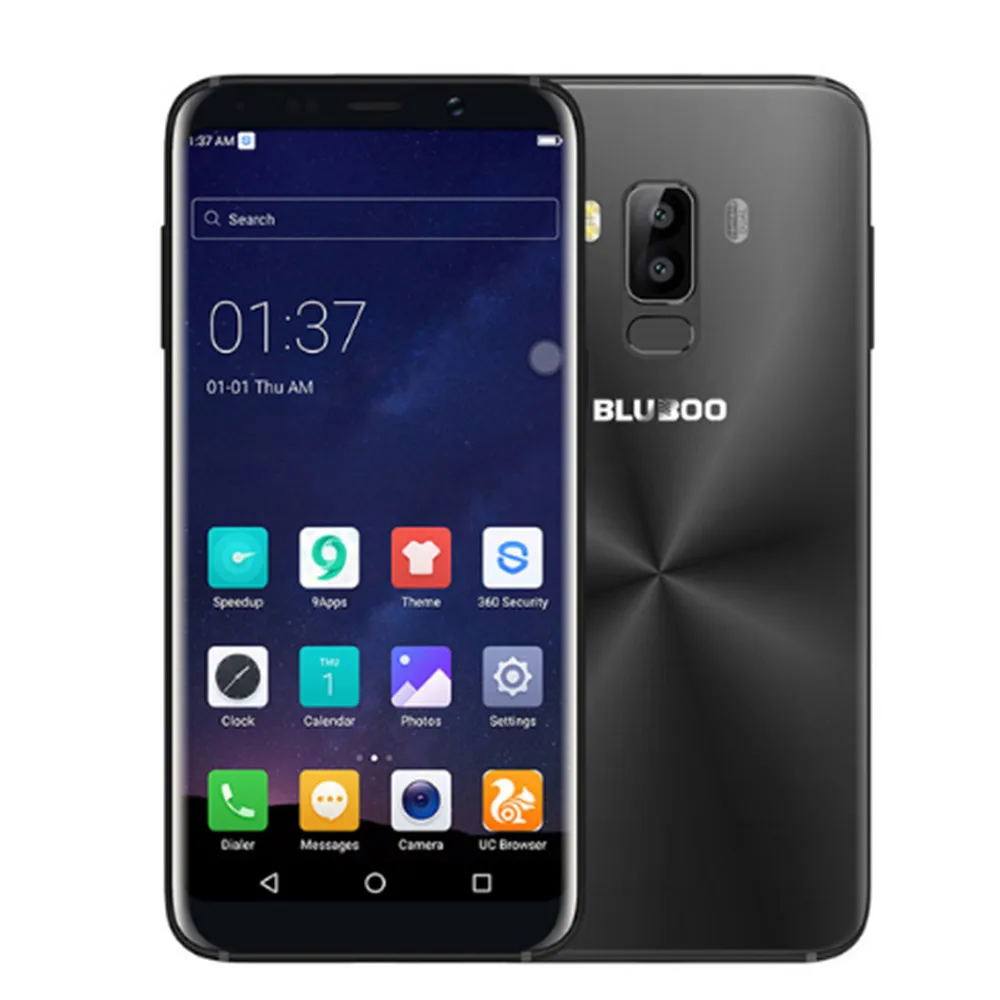 Bluboo S8 мобильный телефон 5," HD+ 1440x720 пикселей Android 7,0 Nougat MTK6750T Восьмиядерный 1,5 ГГц 3 ГБ 32 ГБ 3450 мАч батарея две sim-карты - Цвет: Black