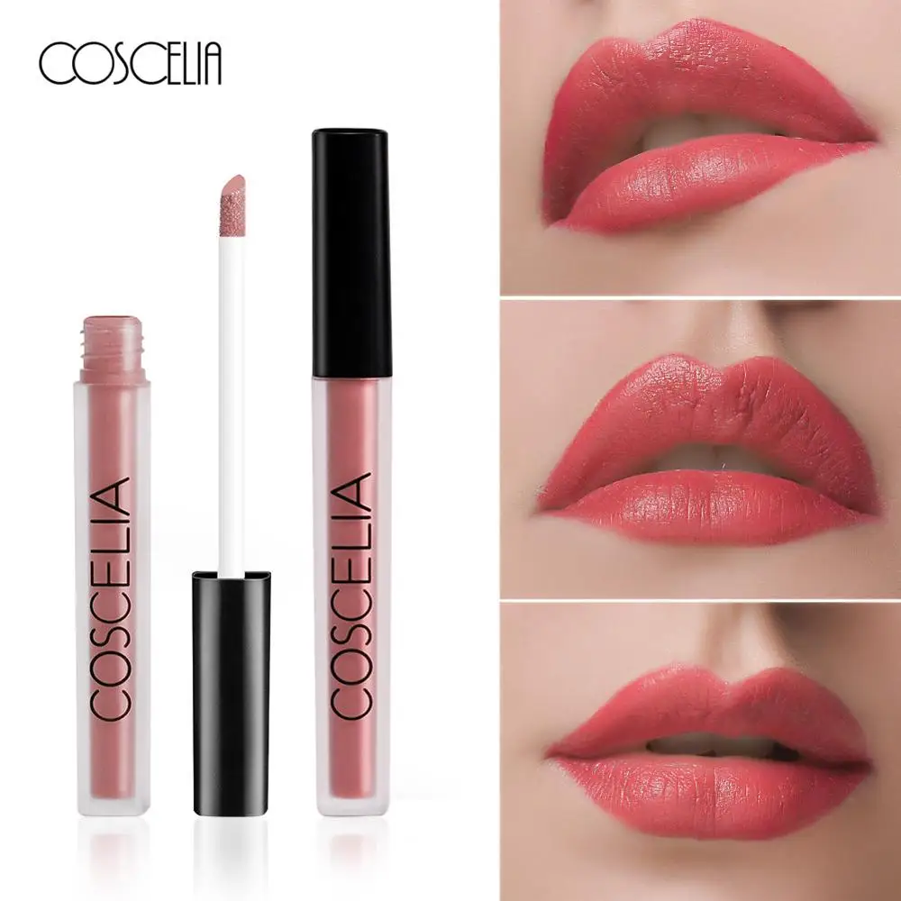 

COSCELIA Matte Lipgloss Sexy Lip Gloss Matte Long Lasting Waterproof Cosmetic Beauty Keep 24 Hours Makeup Lipgloss
