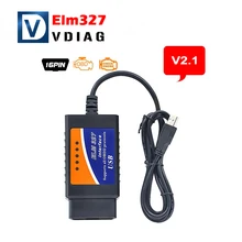 2016 hot selling High Quality OBD/OBDII Scanner ELM 327 Car Diagnostic Scanner ELM327 USB Diagnostic Scanner Latest Version V2.1