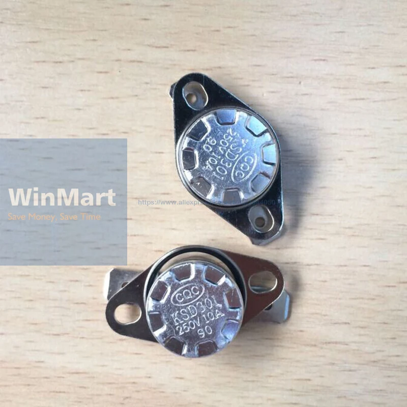 Бесплатная доставка переключатель термостата KSD301 40 50 60 70 градусов Цельсия 5