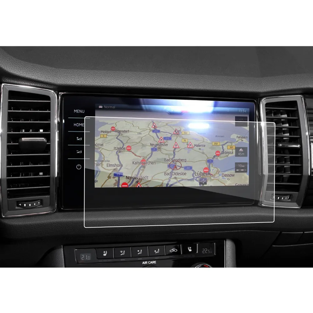 RUIYA Car Screen Protector For Kodiaq Columbus 9.2 Inch 2017 2018 Navigation Display Screen Auto Interior Stickers Accessories