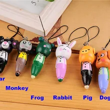 2 шт./лот шариковая ручка, милая ручка в виде животных, наконечник пули 0,5 мм для подарка кулона