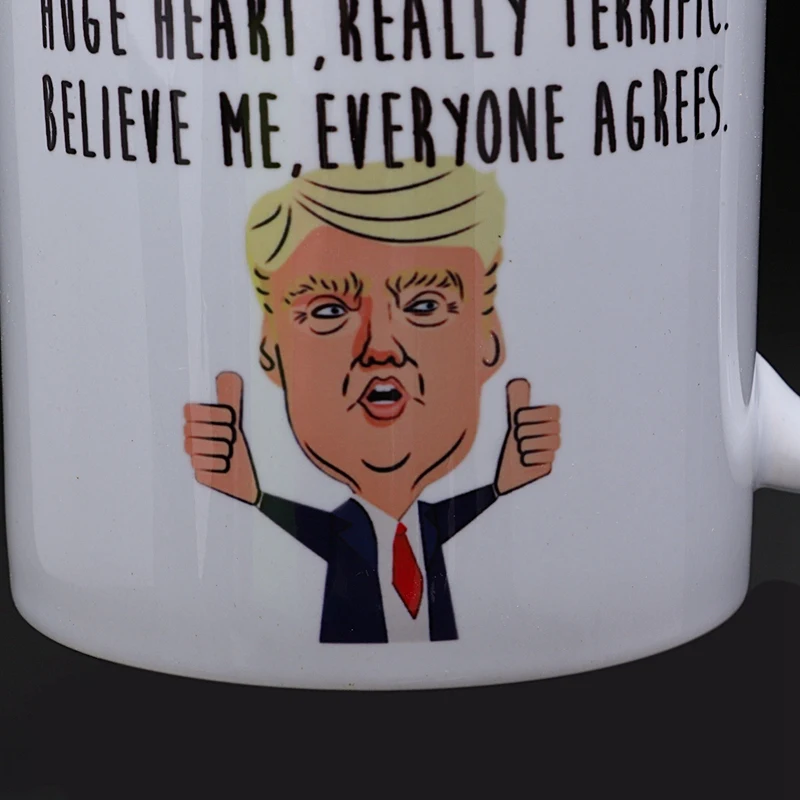Забавный большой папа Дональд Трамп Новинка шалость подарок 11 унций кофейная