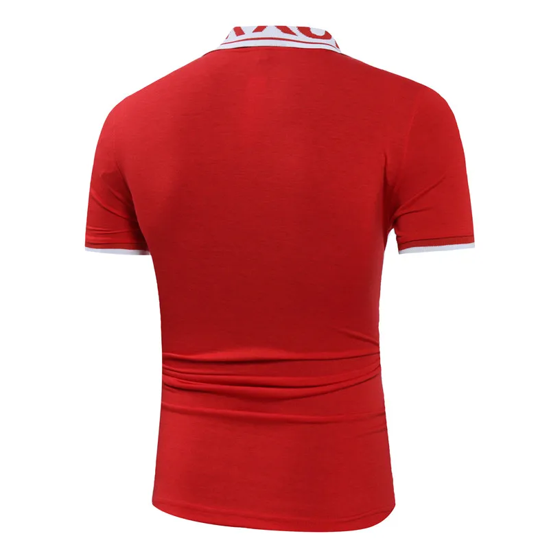  Brand Men new Pure color Polo Shirt Mens Solid Polo homme Casual Short Sleeve printing Tops for Man