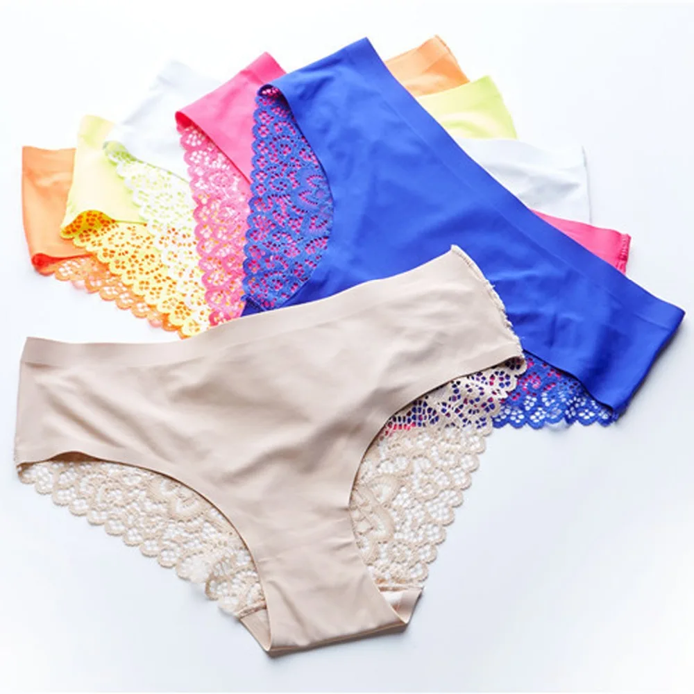 Hot Women Sexy Seamless Panties Fashion Lace Briefs Panty Comfortable Underwear Women High Quality Underpants Intimates Calcinha